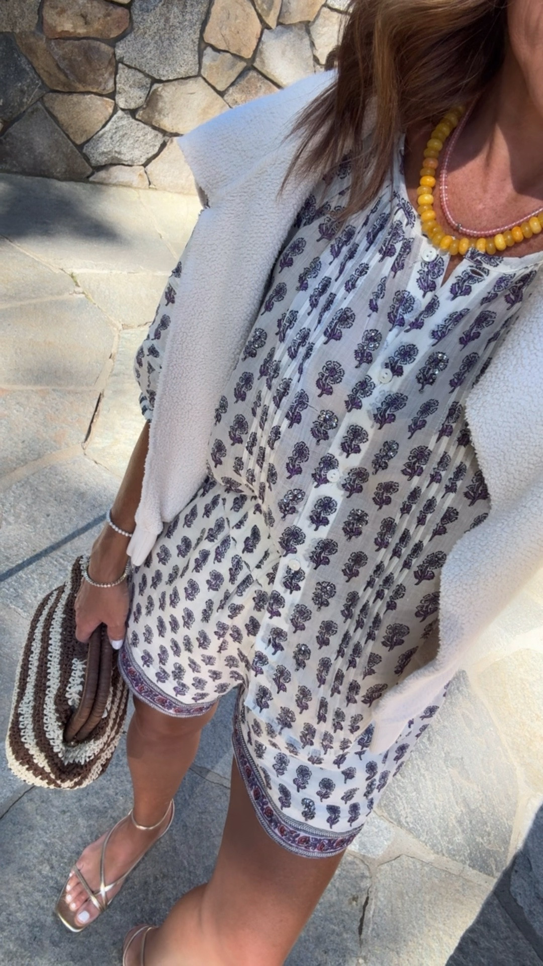 Stripes & block print. Matching set. Embellished set. Summer set. 
Both XS. Sweatshirt M.

#LTKootd #LTKSeasonal #LTKOver40