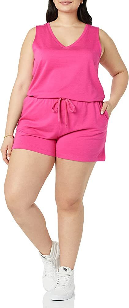 Amazon Essentials Women's Studio Terry Fleece Romper | Amazon (US)