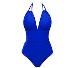 B2prity Women's Slimming One Piece Swimsuits Tummy Control Bathing Suit Halter Swimwear for Big B... | Amazon (US)