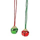 Red and Green Jingle Bell Necklaces - Set of 12 - Christmas Party Supplies | Amazon (US)