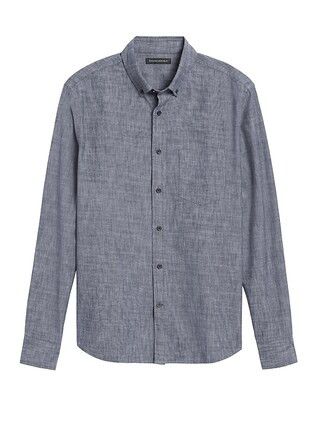 Untucked Slim-Fit Chambray Shirt | Banana Republic (US)