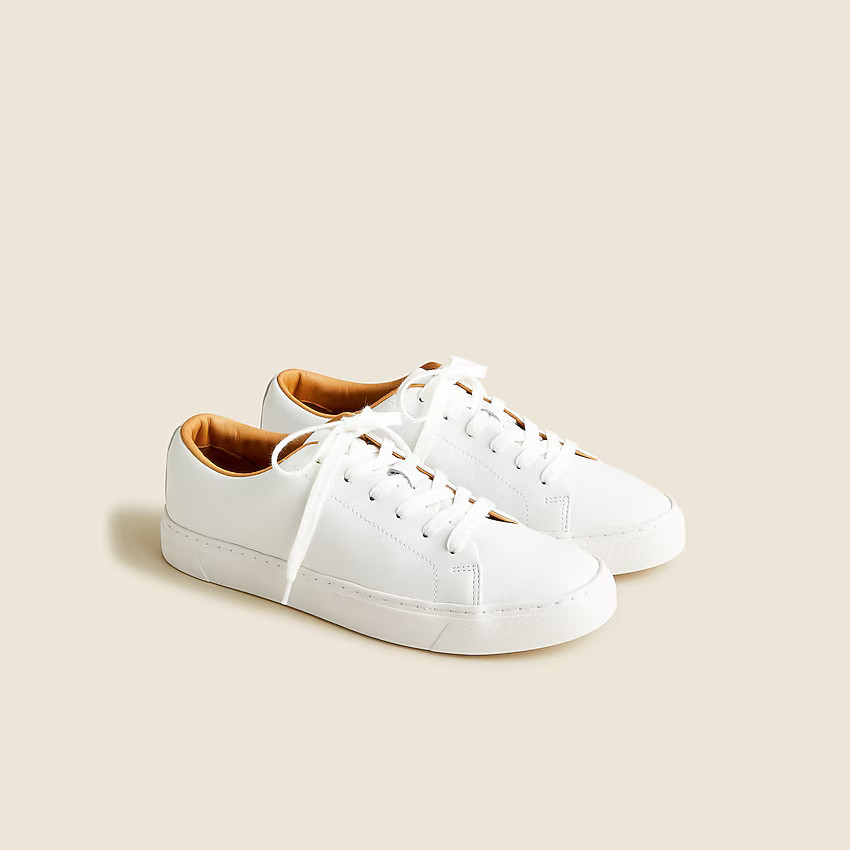 Court sneakers in leather | J. Crew US