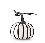 K&K Interiors 41064A 5 Inch Black & White Glitter Striped Pumpkin, Black and White | Amazon (US)