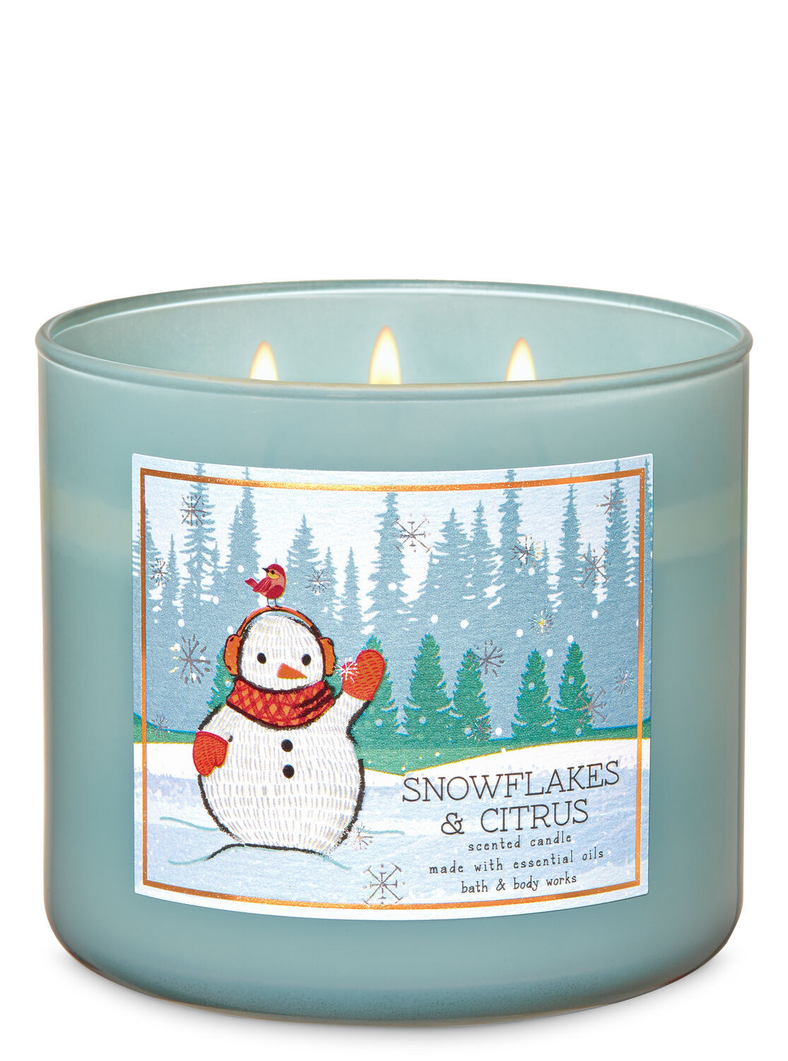 Snowflakes Citrus 3-Wick Candle | Bath & Body Works