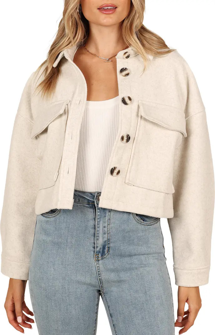 Liliana Double Pocket Crop Fleece Jacket | Nordstrom