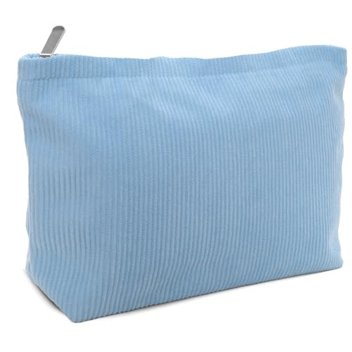 Sdfvsdg Makeup Bag Large Capacity Cosmetic Bag for Women Corduroy Travel Toiletry Bags Handbags Makeup Zipper Pouch Purse Organizer | Amazon (US)