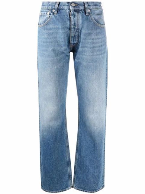 jeans rectos con tiro medio | Farfetch Global