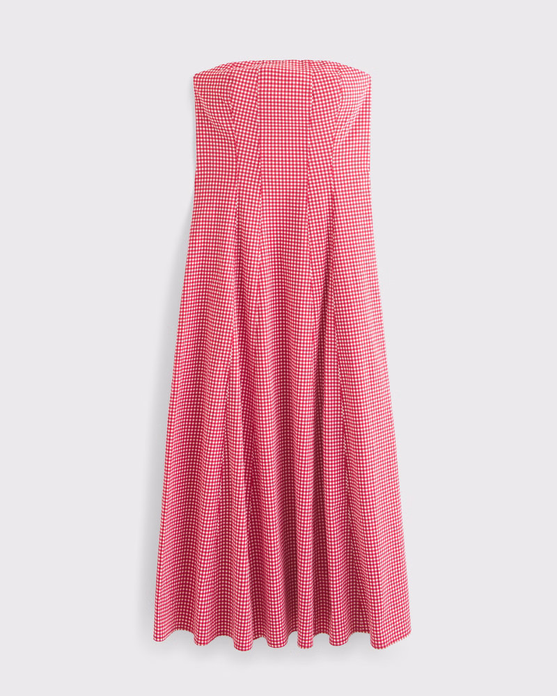The A&F Mila Strapless Midi Dress | Abercrombie & Fitch (UK & DE)