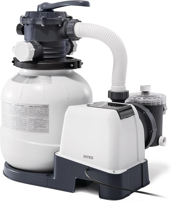INTEX 2,100 GPH Krystal Clear Sand Filter Pump for Above Ground Pools, Swimming Pool Pump with Au... | Amazon (US)