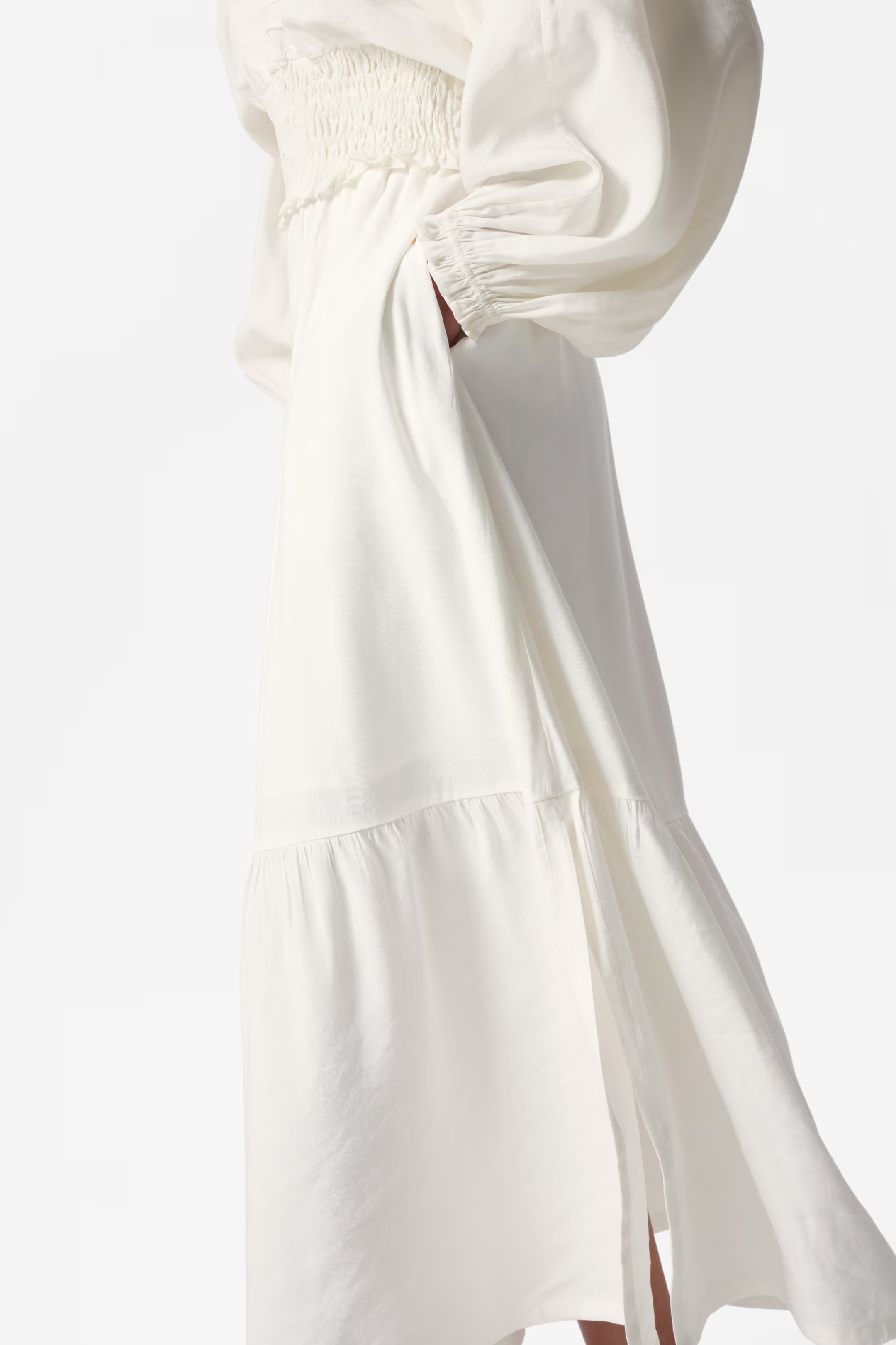 Gestufter Midirock - Weiß - Ladies | H&M AT | H&M (DE, AT, CH, NL, FI)