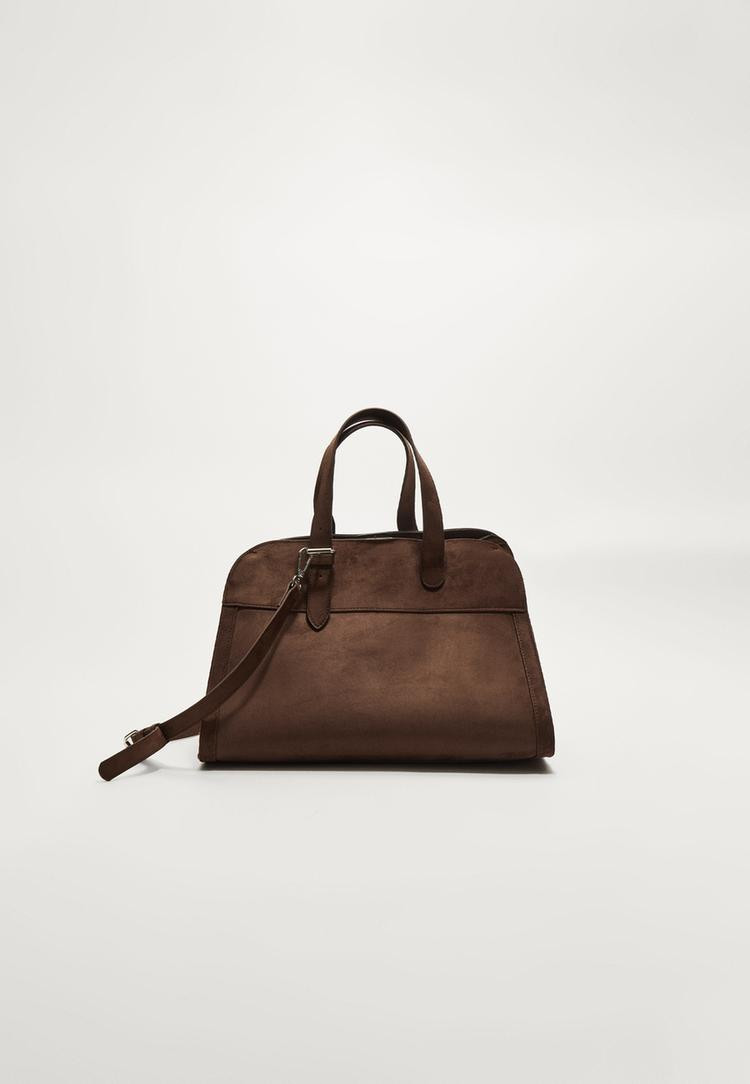 Faux suede tote bag | Stradivarius (UK)