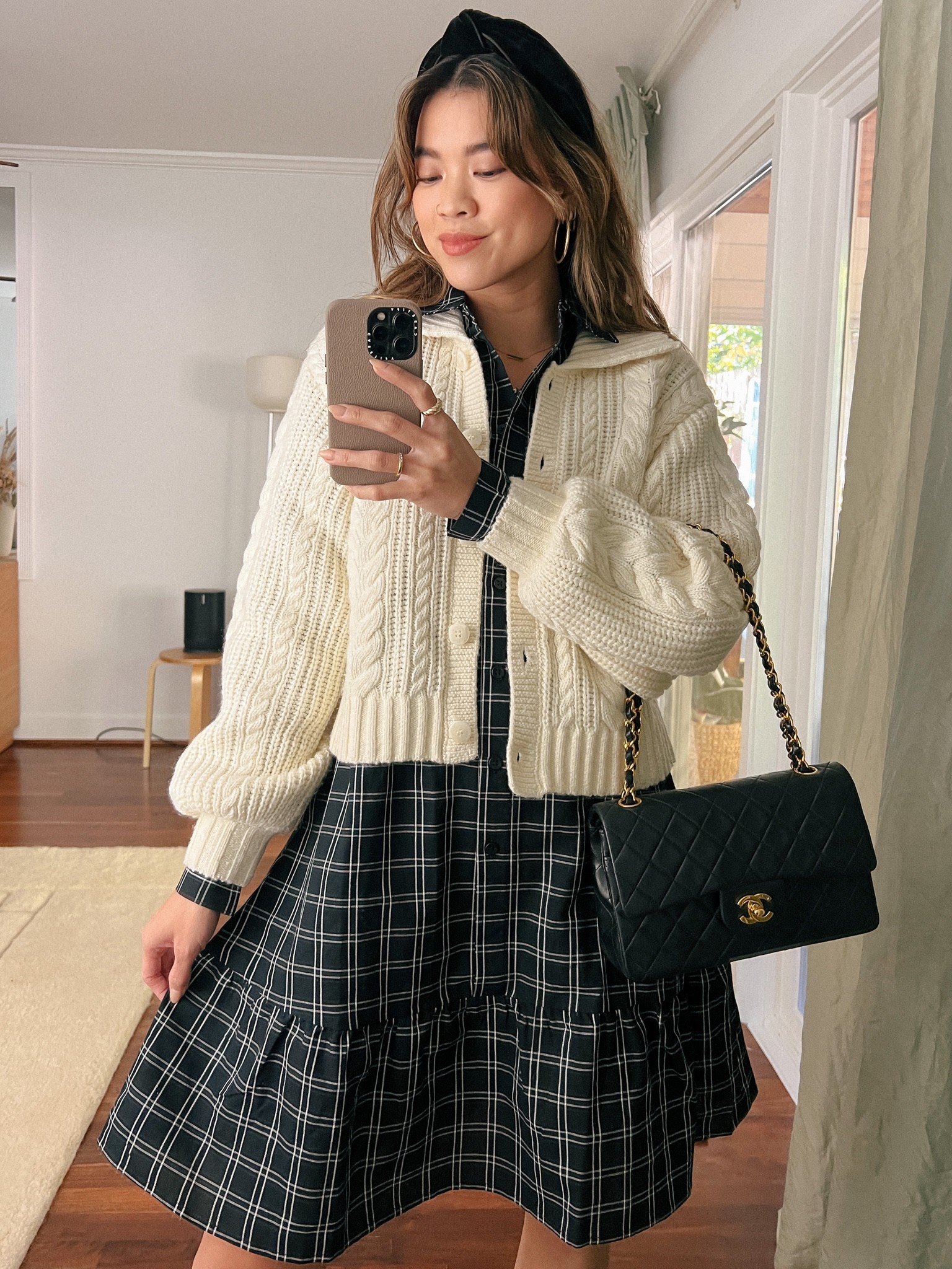 Able black gingham dress with & Other Stories cream cardigan and black booties 

Sweater + Dress: XXS/XS
Shoes: 6

#blackdress
#ginghamdress
#fallfashion
#fallstyle
#falloutfits
#able  
#booties 
#datenight
#sweater 
#blackbooties
#workwear
#businesscasual 
#creamsweater 

#LTKworkwear #LTKSeasonal #LTKstyletip