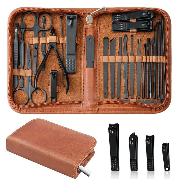Livhil Manicure Set Professional Nail Clipper Kit 26pcs Stainless Steel Manicure Kit, Nail Care T... | Walmart (US)