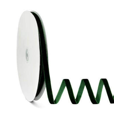 Wrapables 3/8 Inch Velvet Ribbon for Gift Wrapping, Wedding Decorations, Hair Bows, Crafting (25 Yards), Dark Green | Target