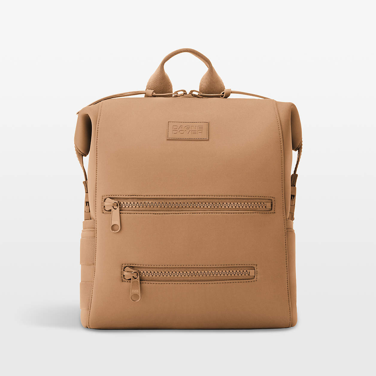 Dagne Dover Indi Camel Medium Diaper Bag Backpack + Reviews | Crate & Kids | Crate & Barrel
