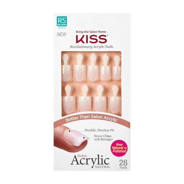 Kiss Salon Acrylic Natural Nails - Brief Encounter - 28ct | Target