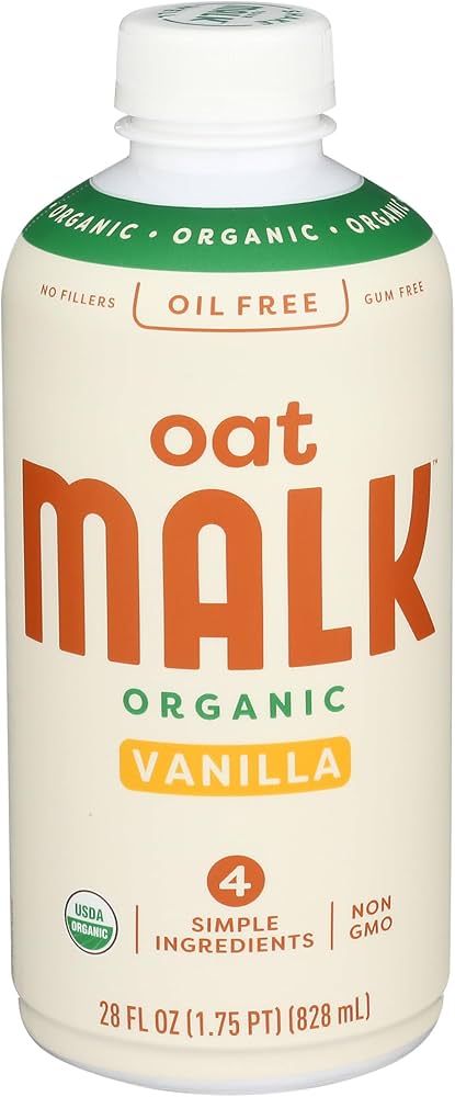 MALK Organic Vanilla Oat Milk 32 fl oz - Shelf Stable, Non GMO, Gluten Free, Dairy Free, Plant Ba... | Amazon (US)