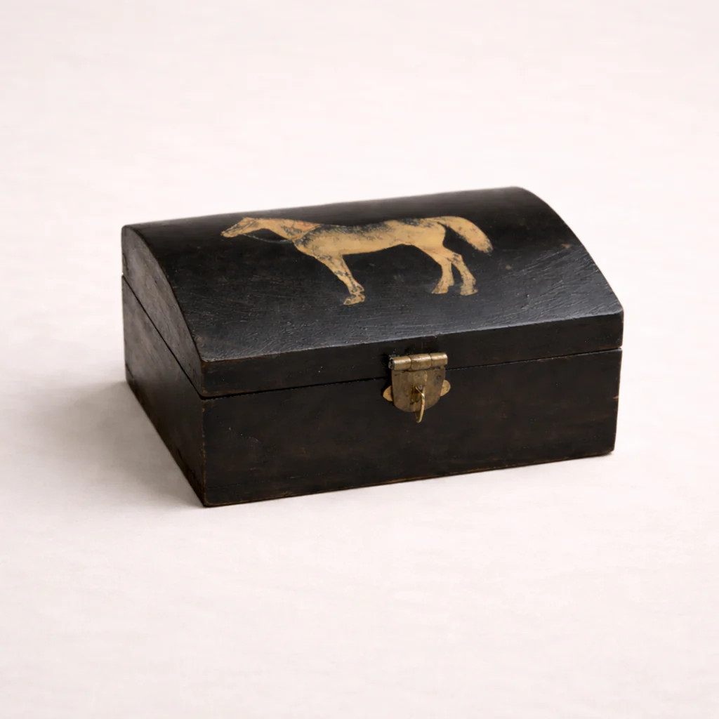 Antique Horse Wooden Storage Box | By Luxe B Co. | luxe bCO