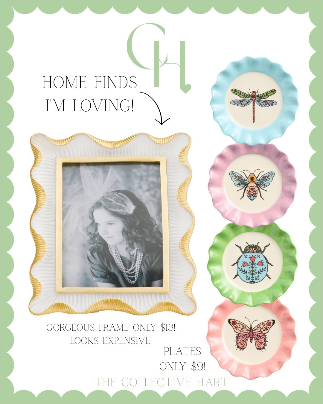 Home finds I'm loving! This $13 frame looks so luxe. Would be gorgeous on a book shelf, console table, etc!