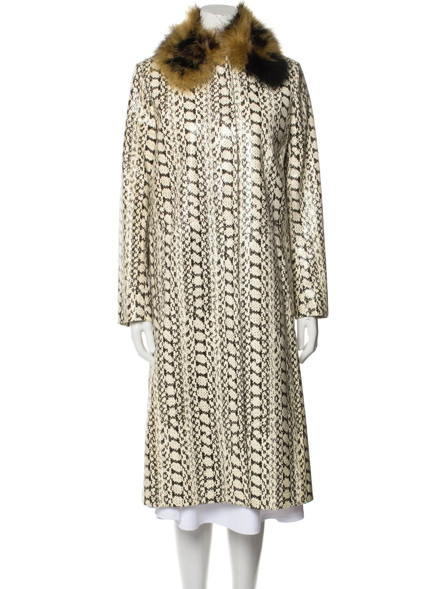 Water Snake Animal Print Down Coat w/ Tags | The RealReal