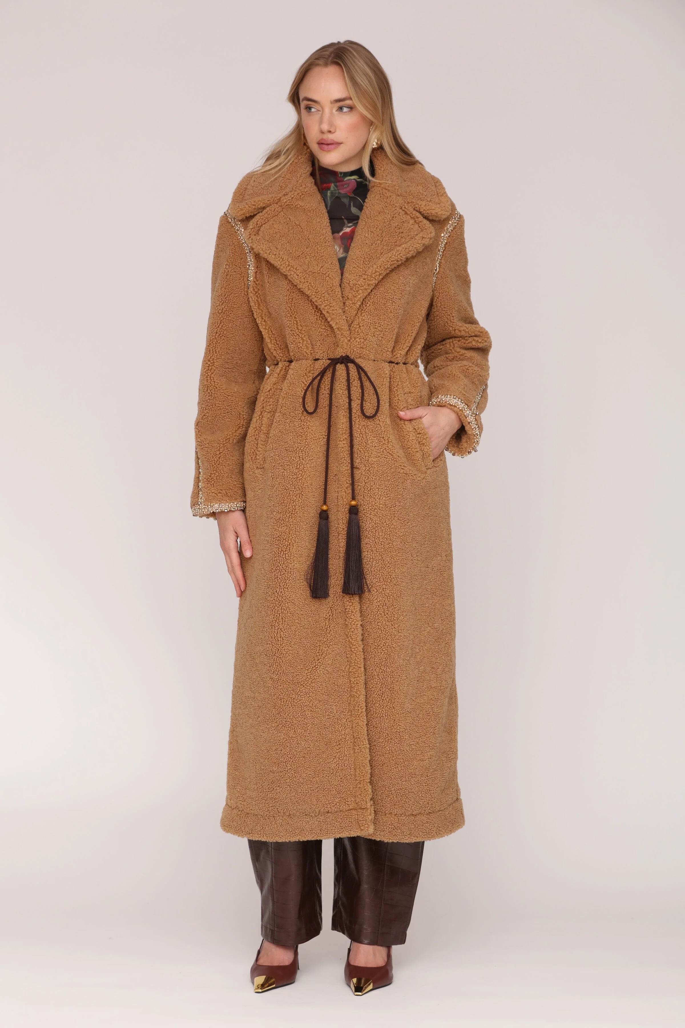 Belted Faux Fur Maxi Coat | Avec Les Filles