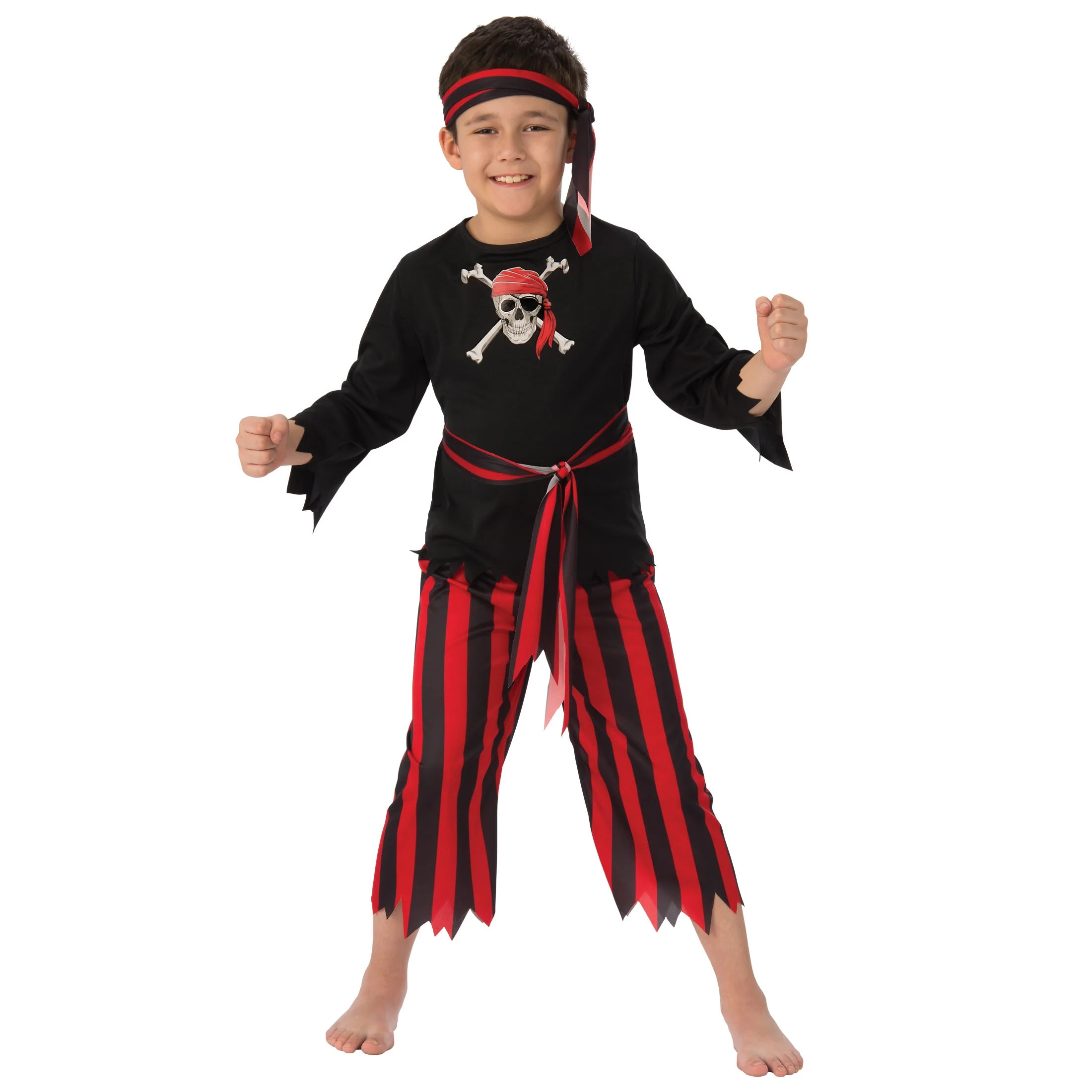 Pirate Halloween Costume for Children, Boys Size S(6/7), by Way to Celebrate | Walmart (US)
