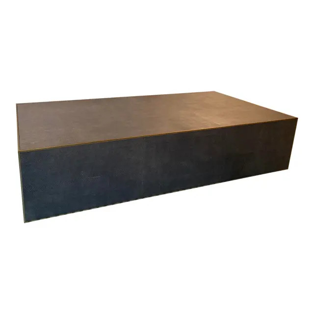 Restoration Hardware Shagreen Plinth Coffee Table | Chairish