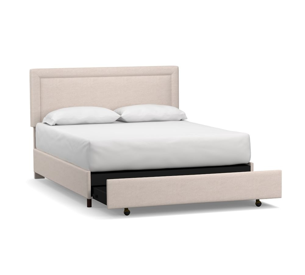 Elliot Square Upholstered Footboard Storage Platform Bed | Pottery Barn (US)