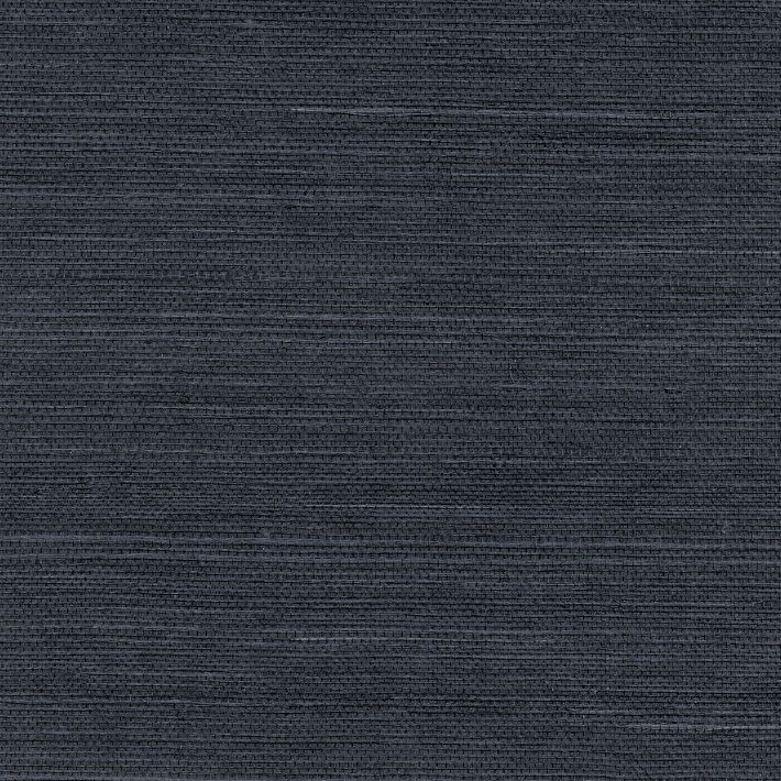 Navy Natural Sisal Grasscloth Wallpaper | West Elm (US)