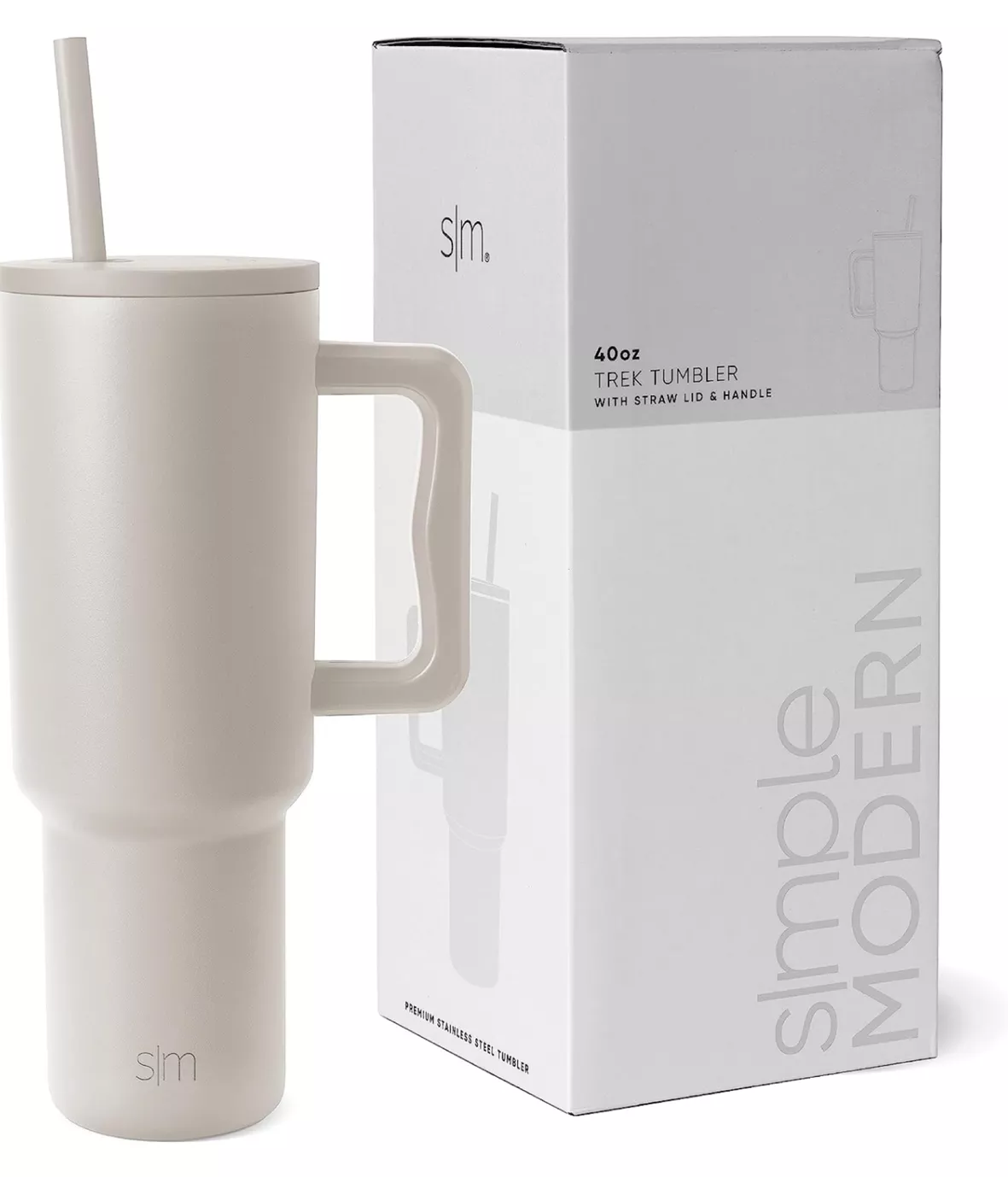 Travel Mug with Lid & Reusable Straw