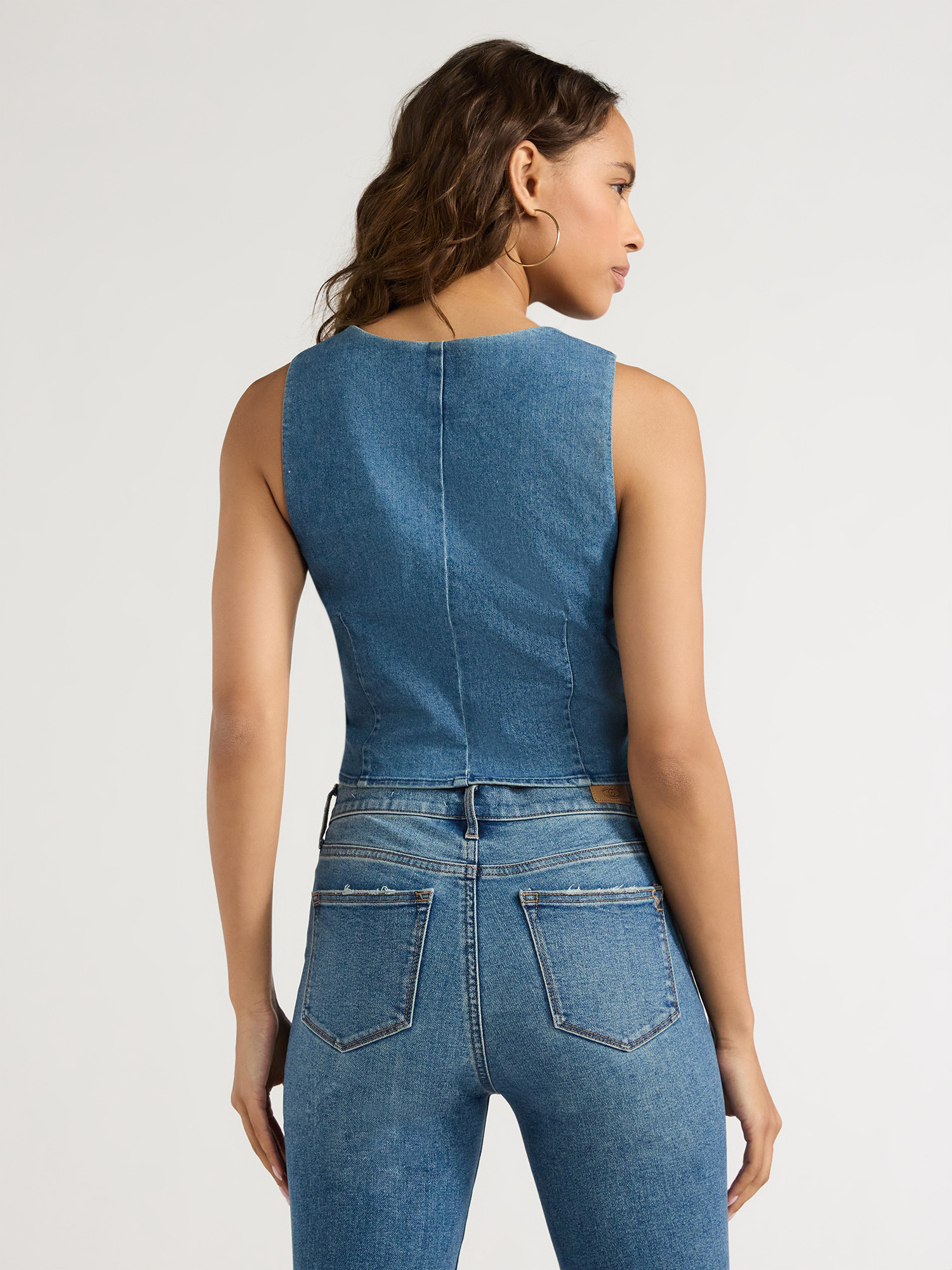 Sofia Jeans Women's Denim Vest, Sizes XS-XXXL | Walmart (US)
