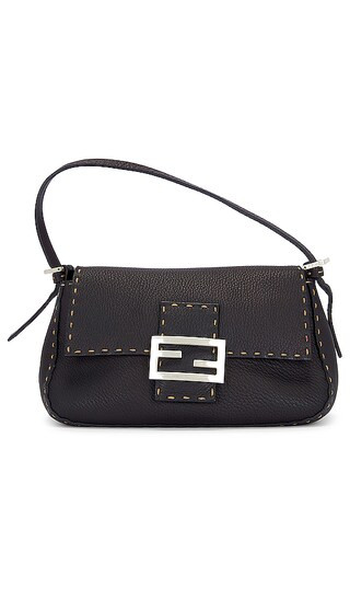 Fendi Selleria Baguette Shoulder Bag in Black | Revolve Clothing (Global)