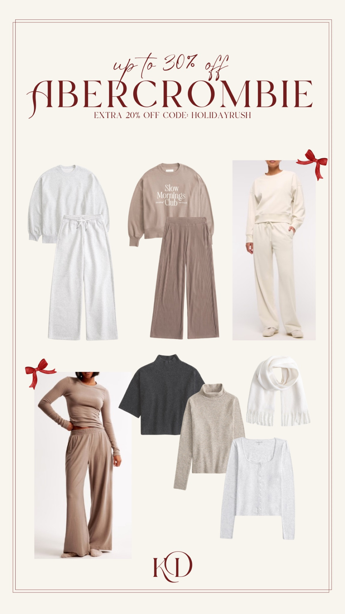 Abercrombie up to 30% off, 15% off almost everything + extra 20% off code: HOLIDAYRUSH

Lounge sets, loungewear, sweatshirt, cozy clothes, travel outfit 

#LTKSaleAlert #LTKSeasonal #LTKHoliday