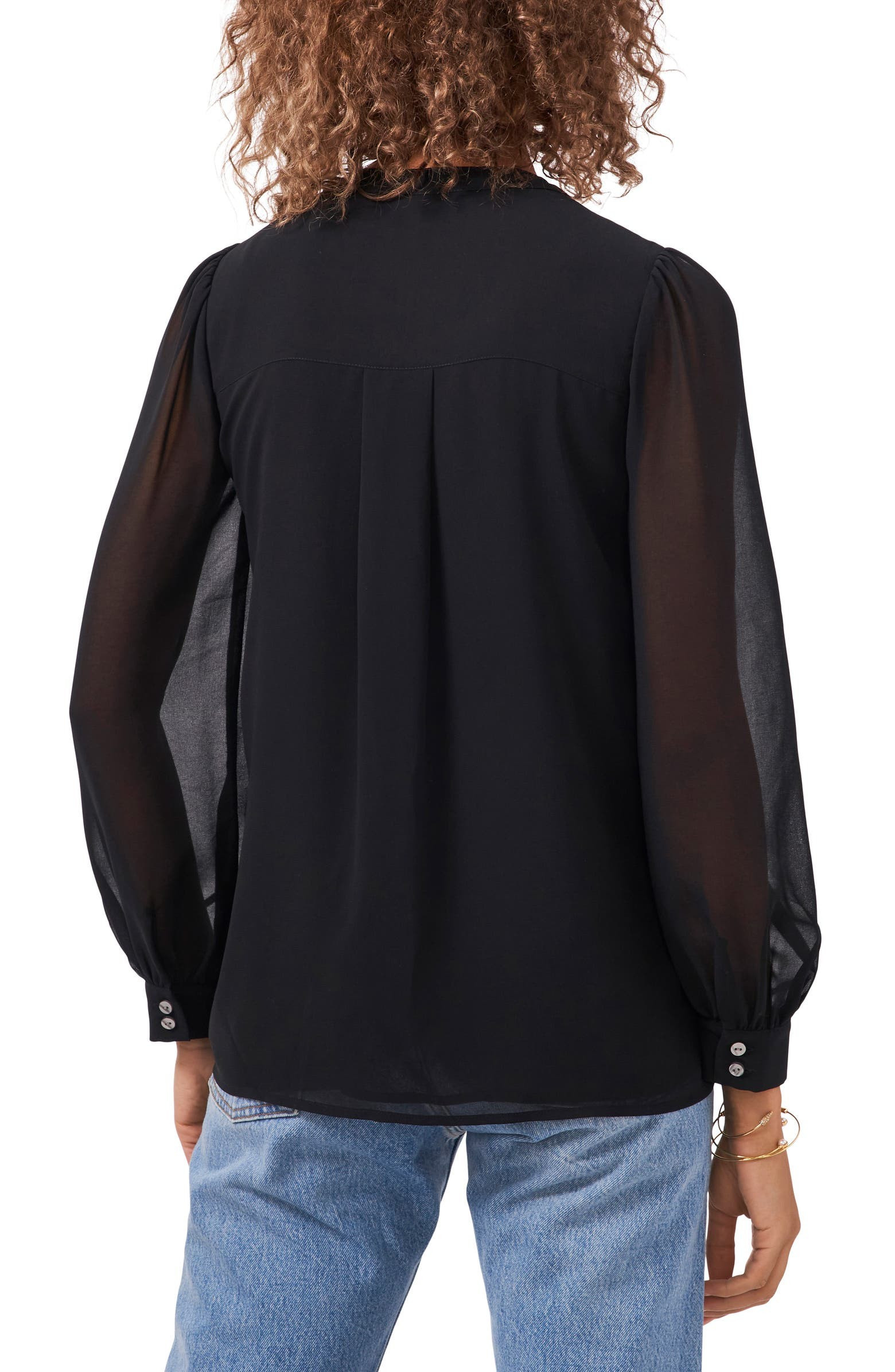 Pintuck Yoke Button-Up Blouse | Nordstrom