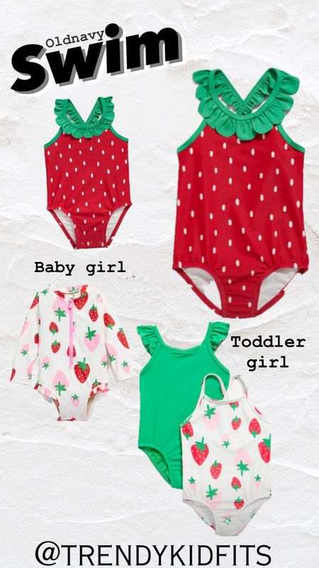 Strawberry swimsuits - baby girl toddler girl sibling matching new oldnavy swimsuits 

#LTKbaby #LTKswim #LTKfamily