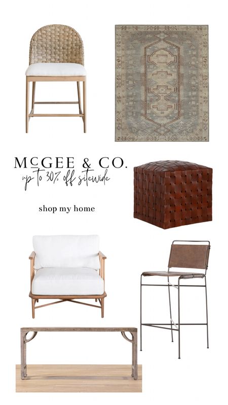 Shop the McGee & Co. Sale! Save up to 30% during their biggest sale ever! 

McGee & co, barstool, counter stool, leather ottoman, accent chair, dining chair, rug, patterned rug

#LTKhome #LTKsalealert #LTKGiftGuide