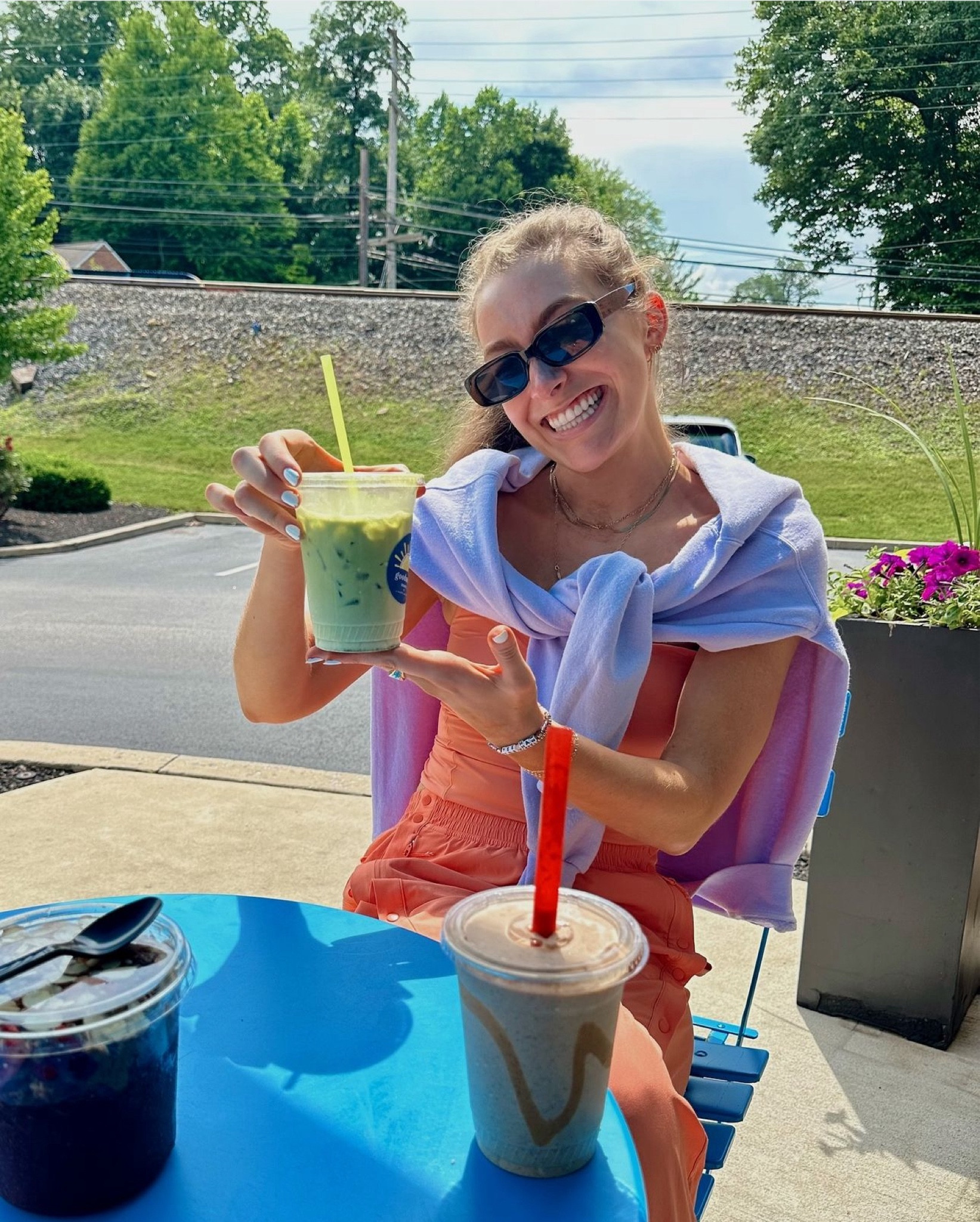 sunnies 🕶️ + athleisure 🧡 + a matcha 🍵 always 😌

#LTKU #LTKSummerEdit #LTKActive