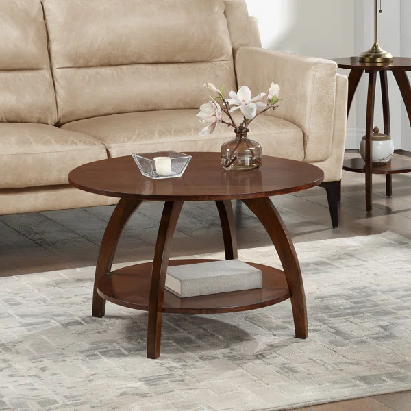 Cabool Round Coffee Table with Shelf | Wayfair North America