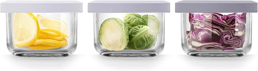 Comotomo 'Smart Vent' Food Container, Gray, Set of 3 | Amazon (US)