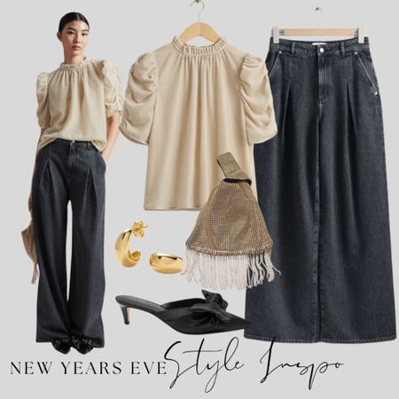 New Years Eve … just to the pub

Velvet top wide leg jeans new years outfit 