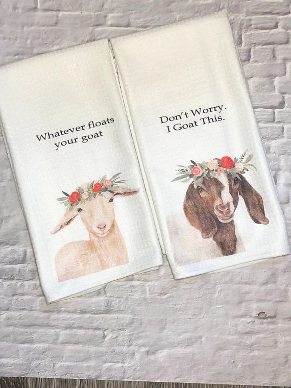 Happy Goats Hand Towel Goat Gift for Gift Set for Animal - Etsy | Etsy (US)