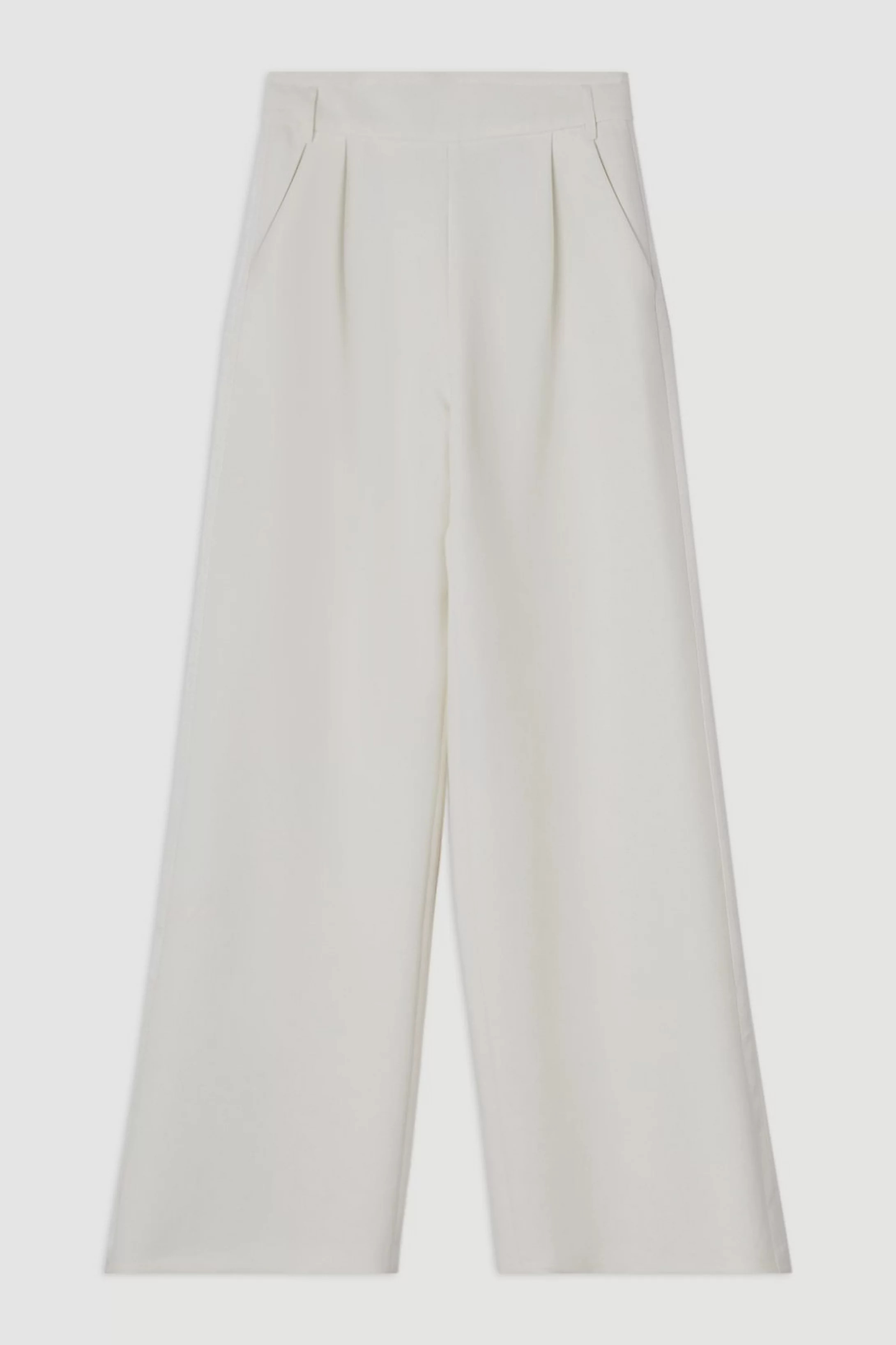 Clean Tailored Grosgrain Tipped Wide Leg Trousers | Karen Millen UK + IE + DE + NL
