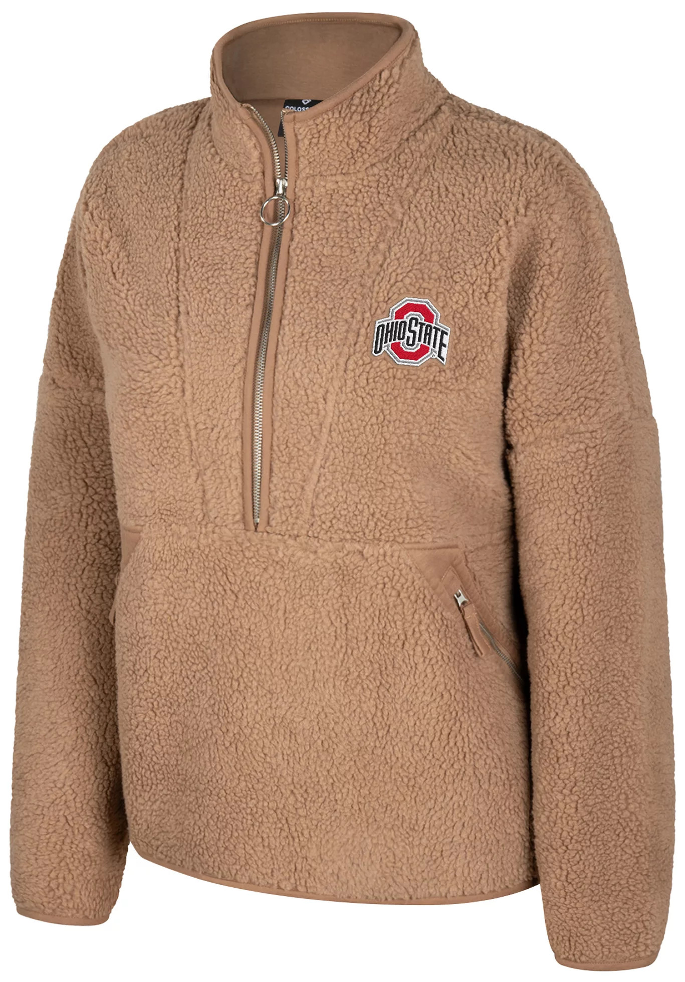 Colosseum Women's Ohio State Buckeyes Brown Polar Fleece Jacket, Small | Going Going Gone