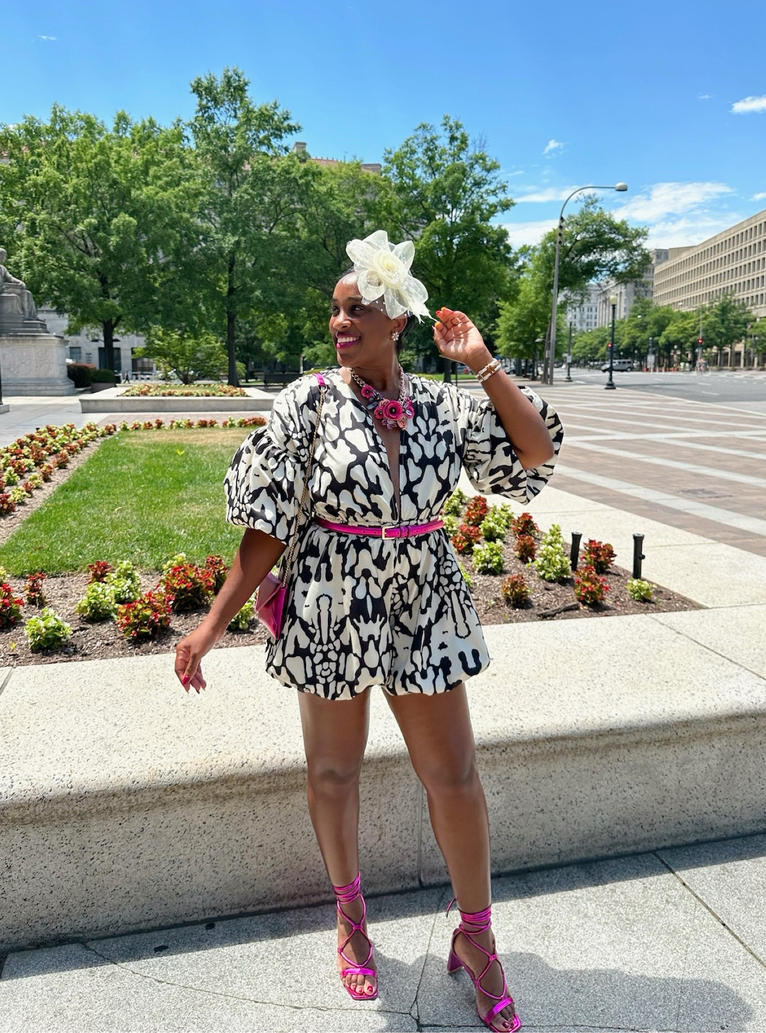 This bubble hem romper is such a stunner! Perfect statement fit for your next fab summer event.
Wearing Size 8.

#LTKOver40 #LTKFindsUnder50 #LTKSummerSales