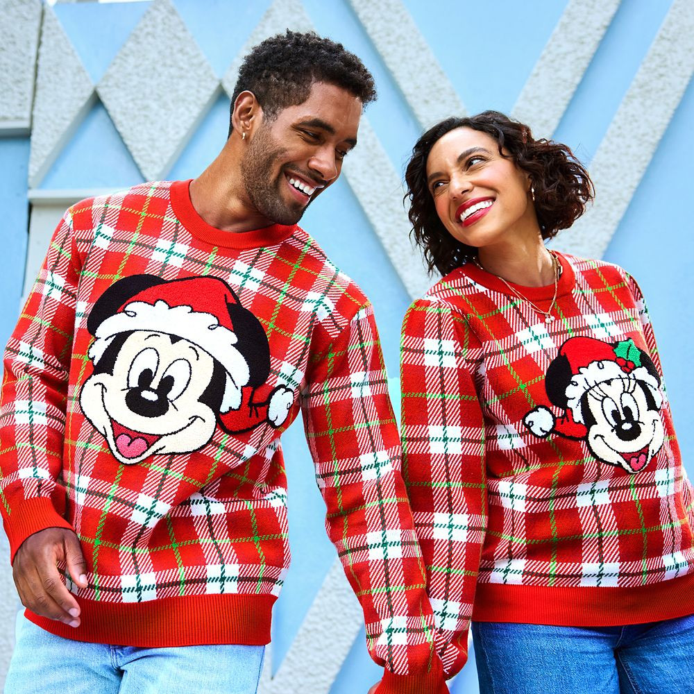 Mickey Mouse Holiday Plaid Sweater for Men | Disney Store