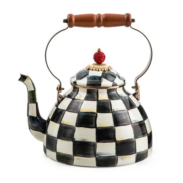 MacKenzie-Childs Courtly Check 3 Quart Tea Kettle | MacKenzie-Childs