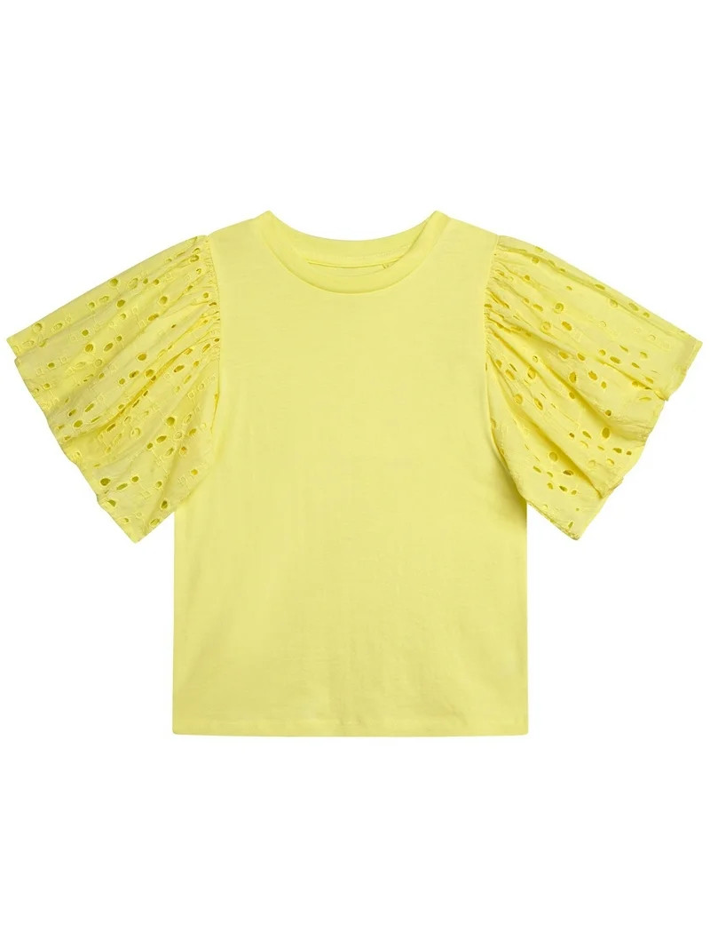 Jessica Simpson Girls Eyelet Shirt, Size 7-14/16 | Walmart (US)