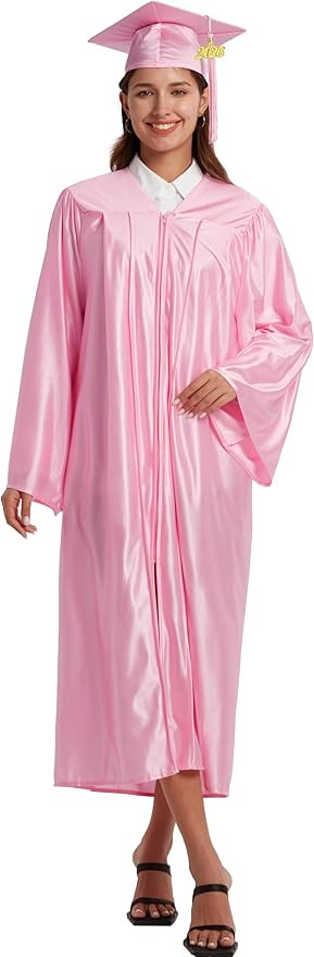 Unisex Shiny Graduation Cap and Gown Tassel Set 2025 2026 for High School and Bachelor | Amazon (US)