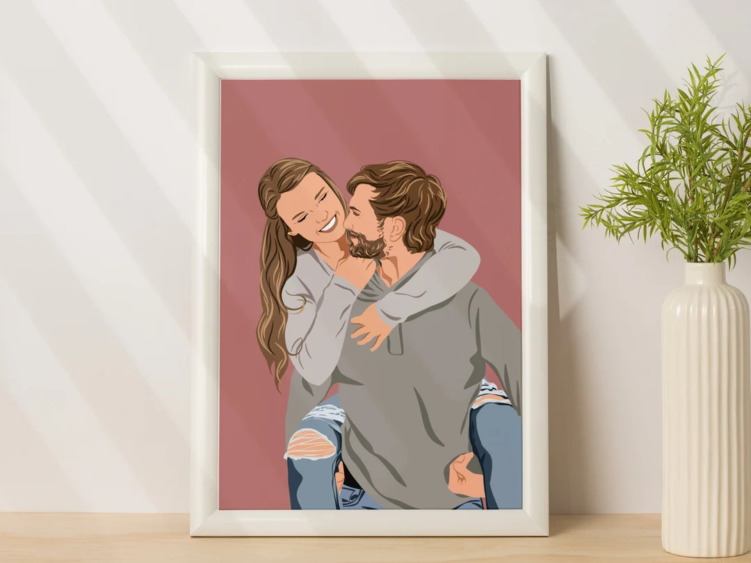 Custom Portrait Personalized Illustration Faceless Portrait - Etsy | Etsy (US)