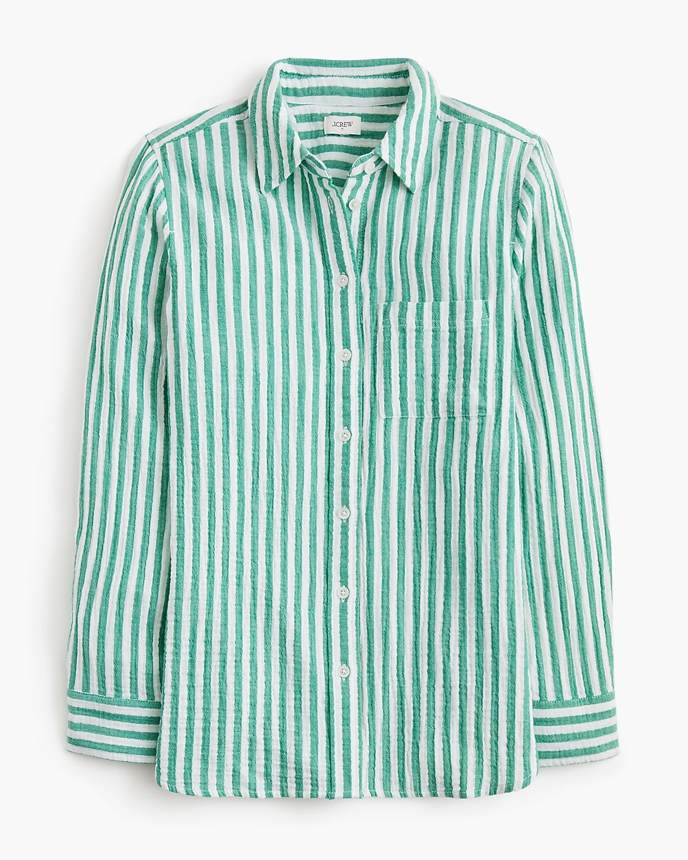 Striped gauze button-up shirt | J.Crew Factory